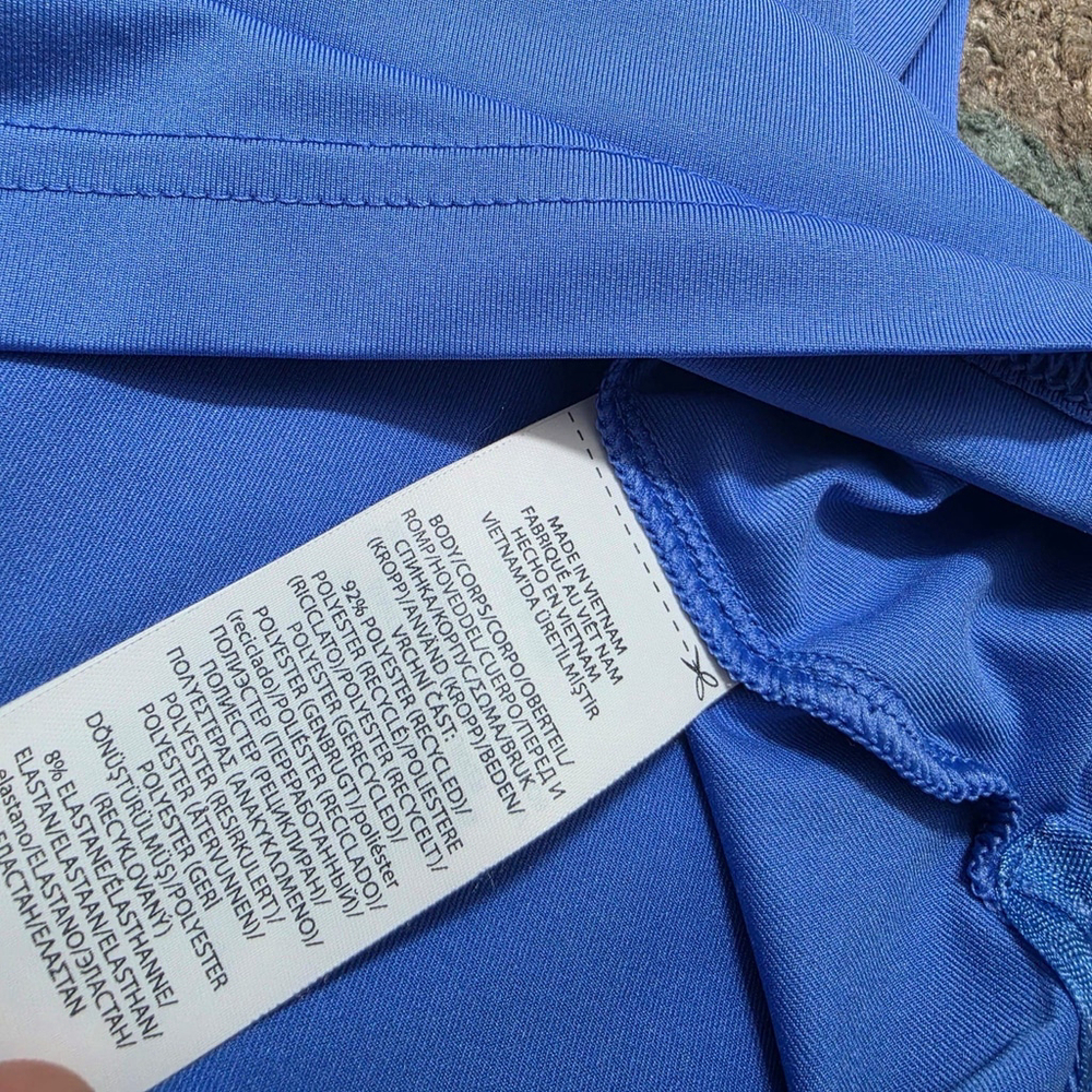 RLX Ralph Lauren Polo M Blue Trump Int Golf Club Performance Shirt - Picture 6 of 9